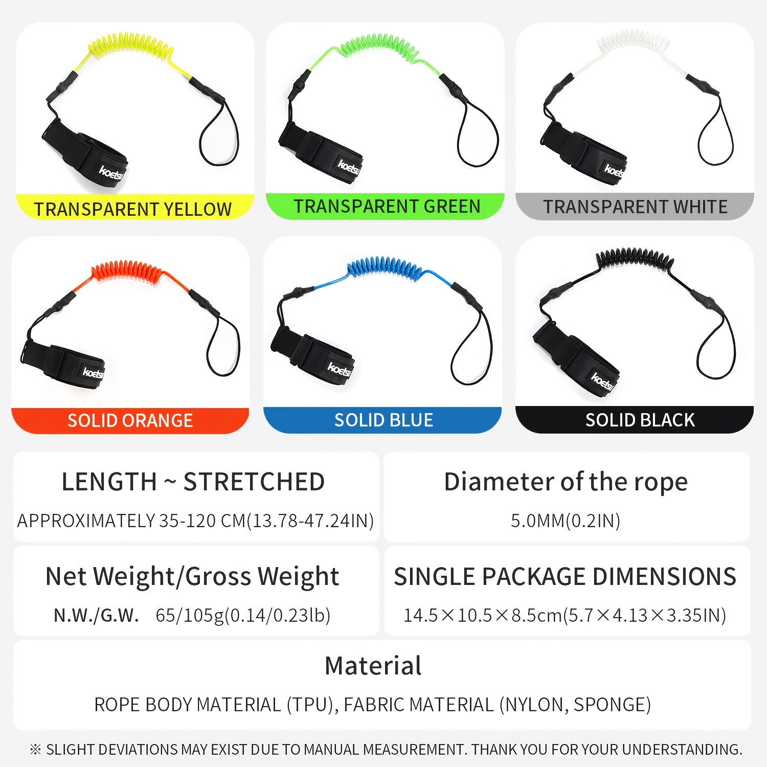 Laisse de bodyboard KOETSU, la - Stand Up Paddle Leash avis et prix